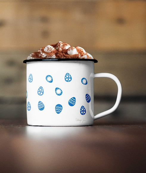 Easter Egg Pattern Enamel Mug